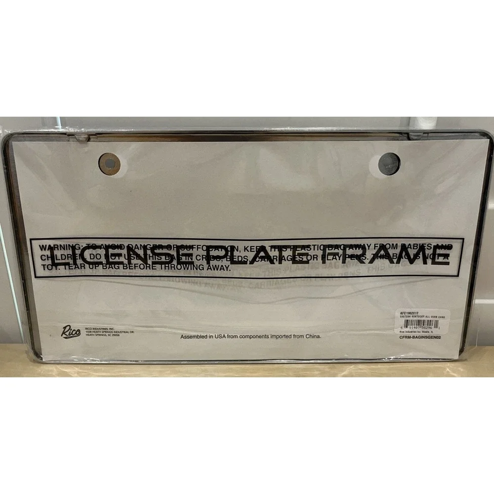 Rico Eastern Kentucky Colonels Chrome Metal License Plate Frame - Brand New
